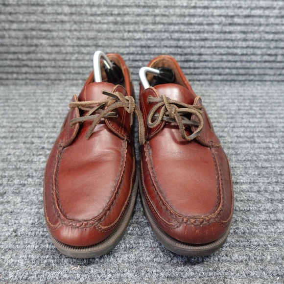 Bass Shoes Mens 12 W Brown Harry Leather Casual Lace Up Loafer main image 5